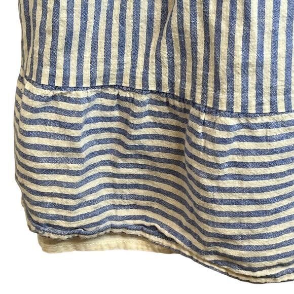 Gap Girls M Dress Blue White Stripe Tank Sleeveless Flutter Strap Woven - Picture 4 of 8